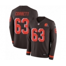 Nike Cleveland Browns #63 Austin Corbett Limited Brown Therma Long Sleeve NFL Jersey