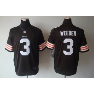nike nfl jerseys cleveland browns #3 weeden brown[nike limited]