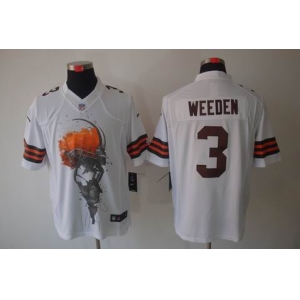nike nfl jerseys cleveland browns #3 weeden white[helmet tri-blend limited]