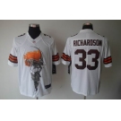 nike nfl jerseys cleveland browns #33 richardson white[helmet tri-blend limited]
