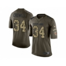nike nfl jerseys cleveland browns #34 crowell army green[nike Limited Salute To Service]