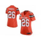 Women Nike Cleveland Browns #26 Derrick Kindred Game Orange Alternate NFL Jersey