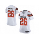 Women Nike Cleveland Browns #26 Derrick Kindred Game White NFL Jersey