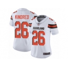 Women Nike Cleveland Browns #26 Derrick Kindred White Vapor Untouchable Limited Player NFL Jersey