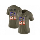 Women Nike Cleveland Browns #51 Jamie Collins Limited Olive USA Flag 2017 Salute to Service NFL Jersey