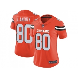 Women Nike Cleveland Browns #80 Jarvis Landry Orange Alternate Stitched NFL Vapor Untouchable Limited Jersey