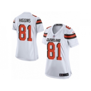 Women Nike Cleveland Browns #81 Rashard Higgins Game White NFL Jersey