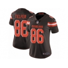 Women Nike Cleveland Browns #86 Randall Telfer Brown Team Color Vapor Untouchable Limited Player NFL Jersey