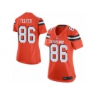 Women Nike Cleveland Browns #86 Randall Telfer Game Orange Alternate NFL Jersey