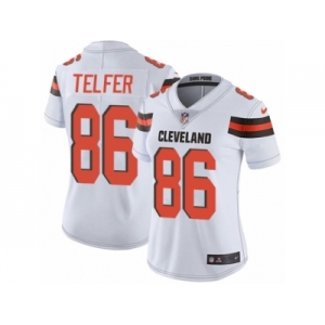 Women Nike Cleveland Browns #86 Randall Telfer White Vapor Untouchable Limited Player NFL Jersey