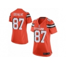 Women Nike Cleveland Browns #87 Seth DeValve Game Orange Alternate NFL Jersey