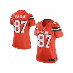 Women Nike Cleveland Browns #87 Seth DeValve Game Orange Alternate NFL Jersey