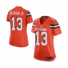 Women's Cleveland Browns #13 Odell Beckham Jr. Game Orange Alternate Football Jersey