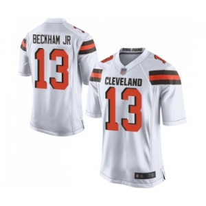 Women's Cleveland Browns #13 Odell Beckham Jr. Game White Football Jersey