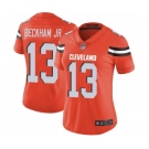 Women's Cleveland Browns #13 Odell Beckham Jr. Orange Alternate Vapor Untouchable Limited Player Football Jersey