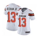 Women's Cleveland Browns #13 Odell Beckham Jr. White Vapor Untouchable Limited Player Football Jersey