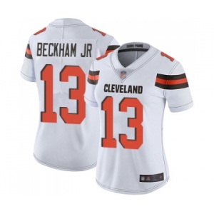 Women's Cleveland Browns #13 Odell Beckham Jr. White Vapor Untouchable Limited Player Football Jersey
