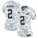 Women's Cleveland Browns #2 Amari Cooper 2024 F.U.S.E Arctic Camo Salute To Service Limited Stitched Jersey