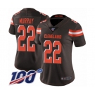 Women's Cleveland Browns #22 Eric Murray Brown Team Color Vapor Untouchable Limited Player 100th Season Football Jersey