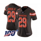 Women's Cleveland Browns #29 Duke Johnson Brown Team Color Vapor Untouchable Limited Player 100th Season Football Jersey