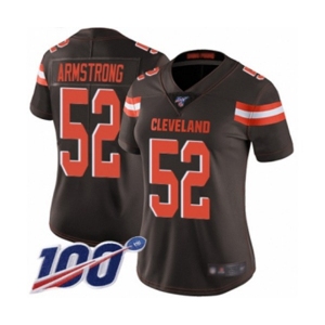 Women's Cleveland Browns #52 Ray-Ray Armstrong Brown Team Color Vapor Untouchable Limited Player 100th Season Football Jersey