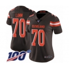 Women's Cleveland Browns #70 Kendall Lamm Brown Team Color Vapor Untouchable Limited Player 100th Season Football Jersey