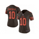 Women's Nike Cleveland Browns #10 Robert Griffin III Limited Brown Rush NFL Jersey