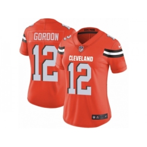 Women's Nike Cleveland Browns #12 Josh Gordon Vapor Untouchable Limited Orange Alternate NFL Jersey