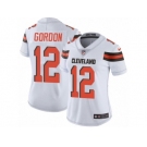 Women's Nike Cleveland Browns #12 Josh Gordon Vapor Untouchable Limited White NFL Jersey