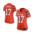 Women's Nike Cleveland Browns #17 Greg Joseph Game Orange Alternate NFL Jersey