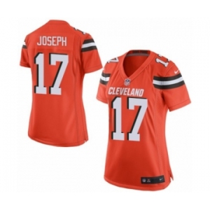 Women's Nike Cleveland Browns #17 Greg Joseph Game Orange Alternate NFL Jersey