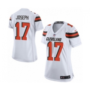 Women's Nike Cleveland Browns #17 Greg Joseph Game White NFL Jersey