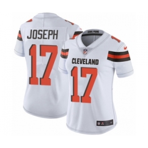 Women's Nike Cleveland Browns #17 Greg Joseph White Vapor Untouchable Limited Player NFL Jersey