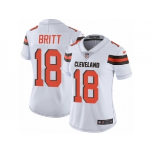 Women's Nike Cleveland Browns #18 Kenny Britt Vapor Untouchable Limited White NFL Jersey
