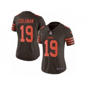 Women's Nike Cleveland Browns #19 Corey Coleman Limited Brown Rush NFL Jersey