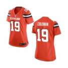 Women's Nike Cleveland Browns #19 Corey Coleman Orange Alternate NFL Jersey