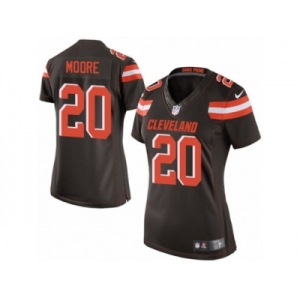 Women's Nike Cleveland Browns #20 Rahim Moore Limited Brown Team Color NFL Jersey