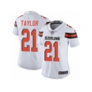 Women's Nike Cleveland Browns #21 Jamar Taylor Vapor Untouchable Limited White NFL Jersey