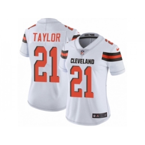 Women's Nike Cleveland Browns #21 Jamar Taylor Vapor Untouchable Limited White NFL Jersey