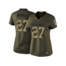 Women's Nike Cleveland Browns #27 Jabrill Peppers Limited Green Salute to Service NFL Jersey