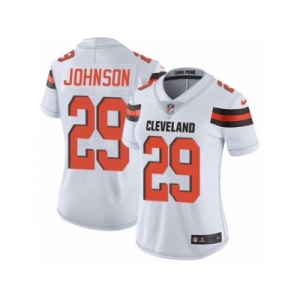 Women's Nike Cleveland Browns #29 Duke Johnson Vapor Untouchable Limited White NFL Jersey