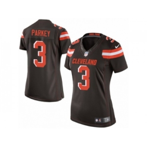 Women's Nike Cleveland Browns #3 Cody Parkey Limited Brown Team Color NFL Jersey