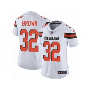 Women's Nike Cleveland Browns #32 Jim Brown Vapor Untouchable Limited White NFL Jersey