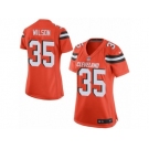 Women's Nike Cleveland Browns #35 Howard Wilson Limited Orange Alternate NFL Jersey