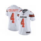 Women's Nike Cleveland Browns #4 Britton Colquitt Vapor Untouchable Limited White NFL Jersey