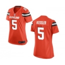 Women's Nike Cleveland Browns #5 Cody Kessler Orange Alternate NFL Jersey