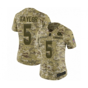 Women's Nike Cleveland Browns #5 Tyrod Taylor Limited Camo 2018 Salute to Service NFL Jersey