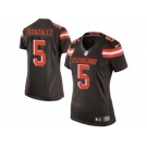 Women's Nike Cleveland Browns #5 Zane Gonzalez Limited Brown Team Color NFL Jersey