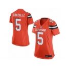 Women's Nike Cleveland Browns #5 Zane Gonzalez Limited Orange Alternate NFL Jersey