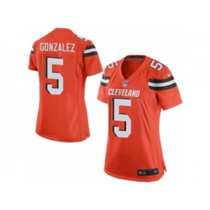 Women's Nike Cleveland Browns #5 Zane Gonzalez Limited Orange Alternate NFL Jersey